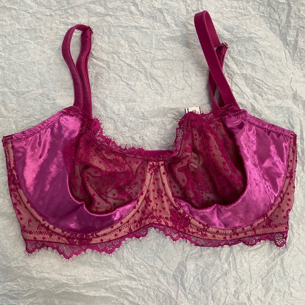 Pink Velvet Bra